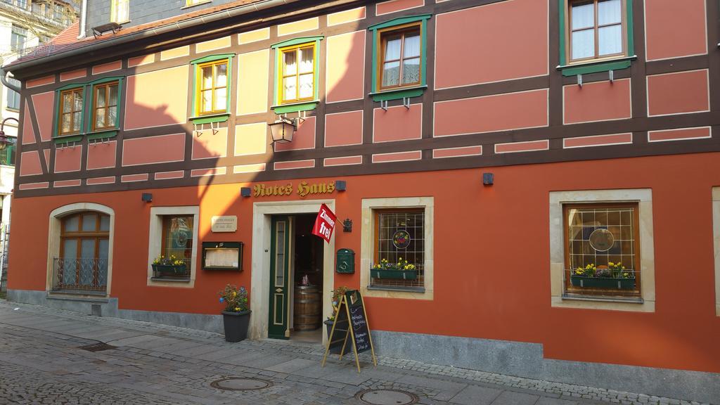 Gasthaus& Pension Zum Roten Haus Bad Schandau Exterior photo